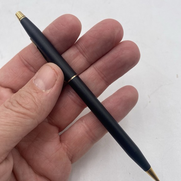 VTG Cross Classic Century Lead Pencil Matte Black 23K Gold Trim VGC - Picture 6 of 10
